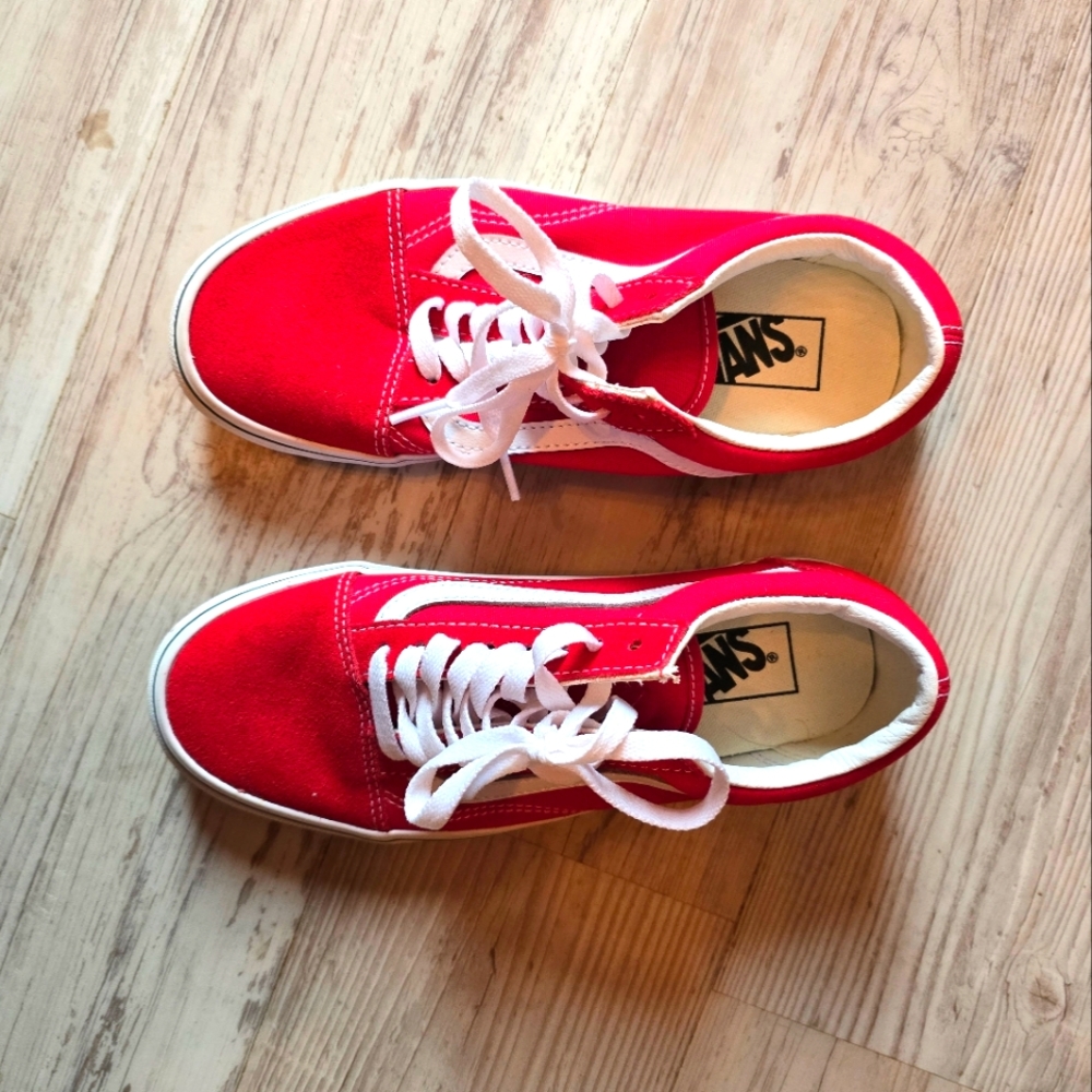 Vans Old Skool Skate Shoe - Racing Red